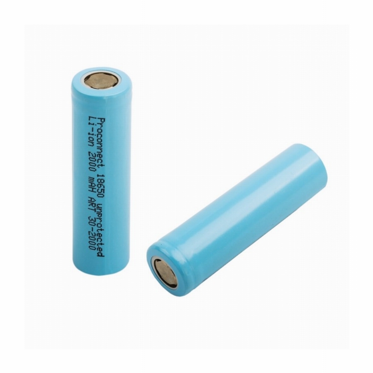 Аккумулятор 18650 unprotected Li-ion 2000 mAH индивидуальная упаковка PROconnect