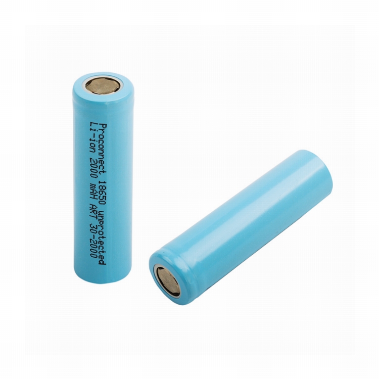 Аккумулятор 18650 unprotected Li-ion 2000 mAH индивидуальная упаковка PROconnect