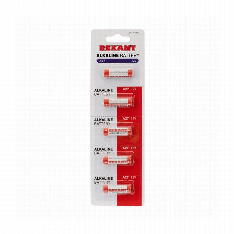 Батарейка 27 A 12 V 5 шт. блистер REXANT