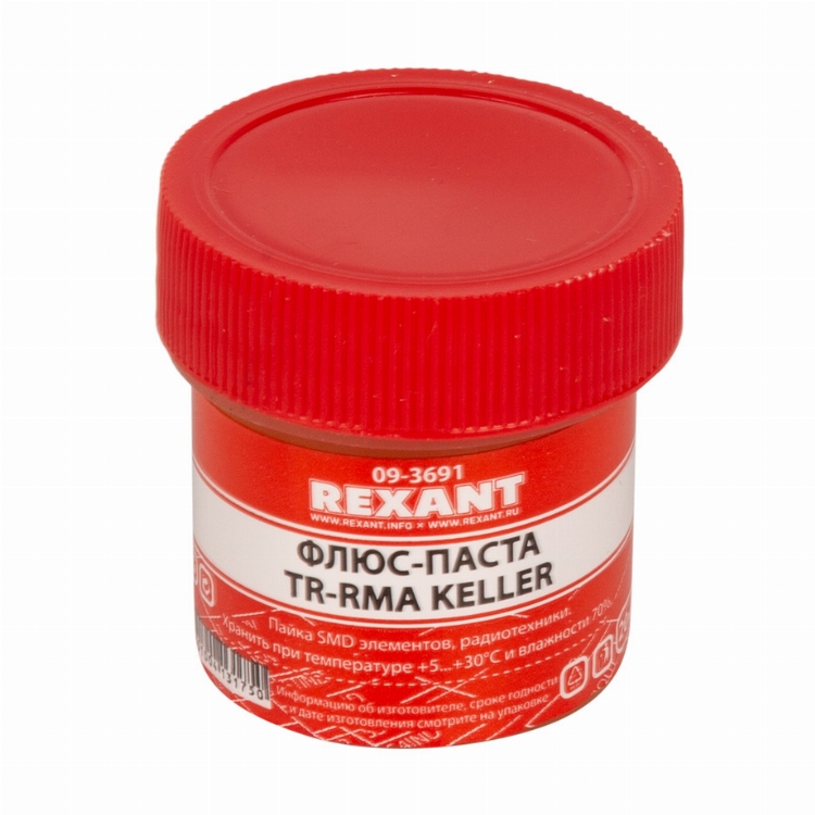 Флюс для пайки REXANT, паста TR-RMA KELLER, 20 мл, банка