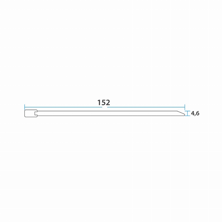 Хомут-стяжка стальной 152x4,6 мм, упаковка 100шт. REXANT 