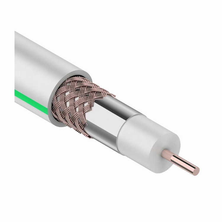 Кабель коаксиальный SAT 703 B, CCS/Al/Al, 75%, 75 Ом, 100 м, INDOOR, белый, PROconnect