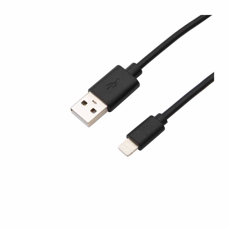 Кабель REXANT USB-Lightning 2 А, 1 м, черный ПВХ