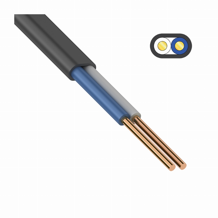 Кабель силовой медный ВВГ-Пнг(А) 2x2,5 мм² 100 м, ГОСТ 31996-2012, ТУ 16-705.499-2010