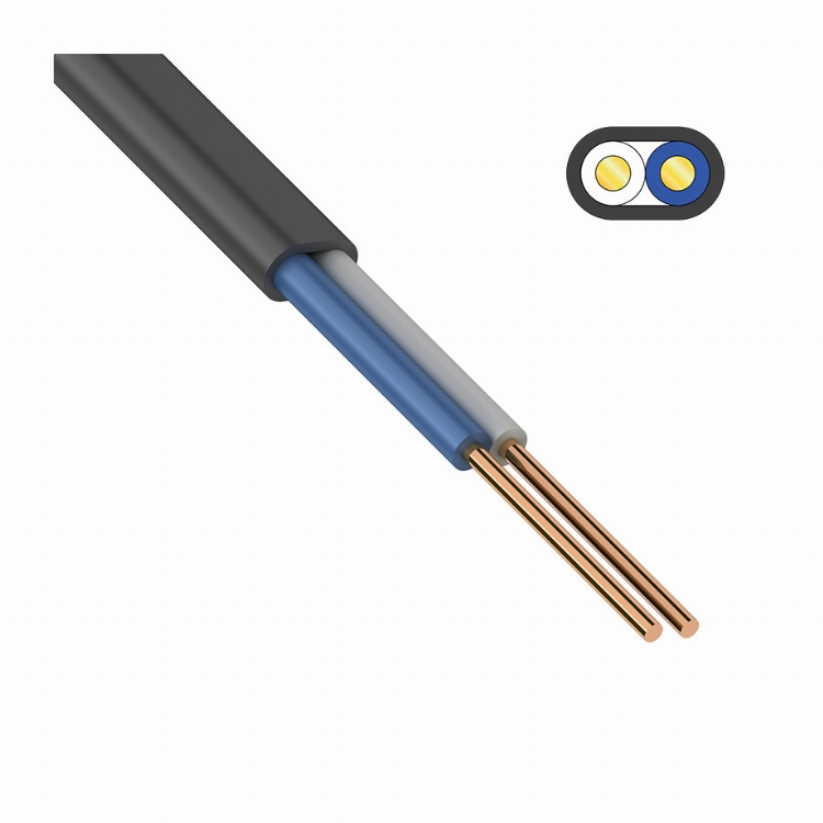 Кабель силовой медный ВВГ-Пнг(А)-LS 2x1,5 мм² 100 м, ГОСТ 31996-2012, ТУ 16.К71-310-2001