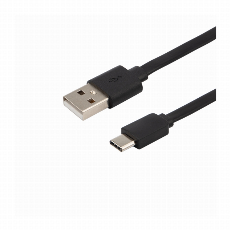 Кабель USB-Type-C/2,4A/PVC/flat/1m/REXANT