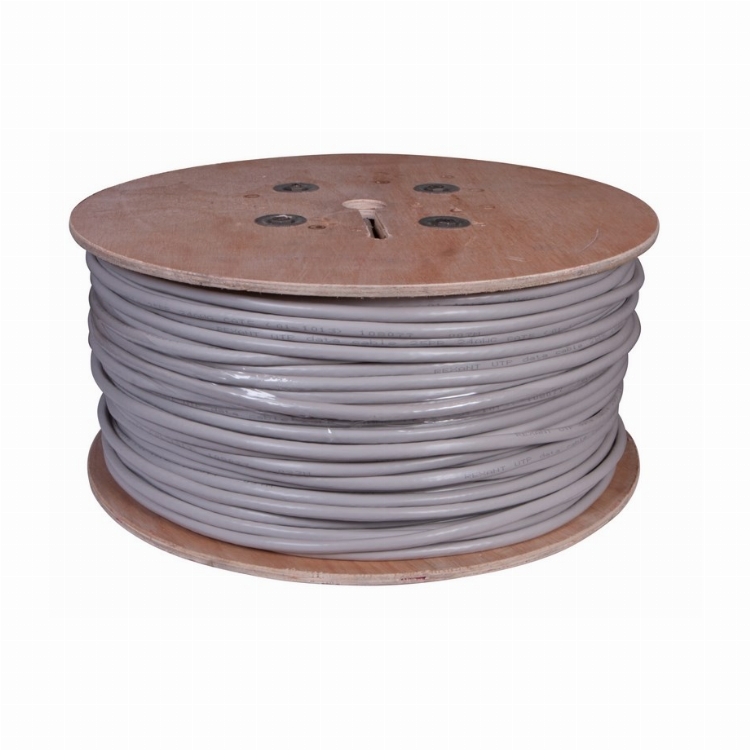 Кабель витая пара U/UTP, CAT 5, PVC, 25PR, 24AWG, INDOOR, SOLID, серый, 305 м, REXANT