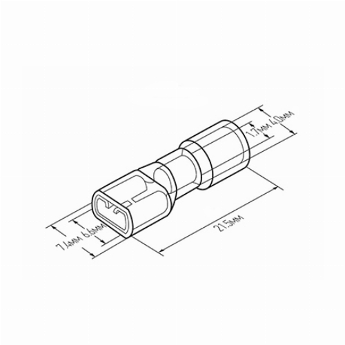 Клемма плоская полностью изолированная термоусаживаемая РПи-м-т 1.5-(6.3)/РпИм-т 1,25-7-0,8 гнездо 6.6 мм 0.5-1.5 мм² красный REXANT