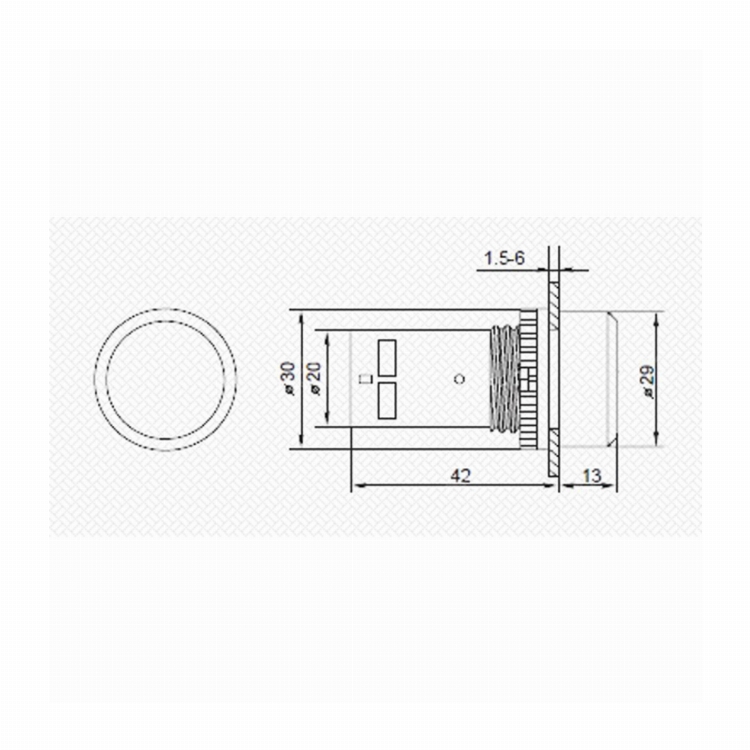 Кнопка EB22 возвратная красная NO+NC 300 В