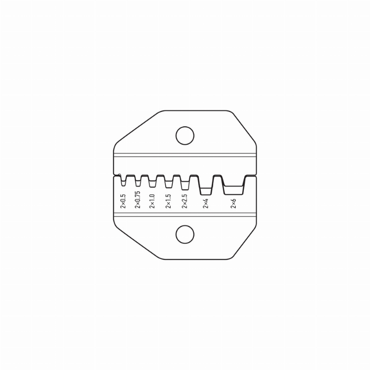 Кримпер для обжима двойных штыревых наконечников 2x(0.5-6.0) мм² (HT-5-26TW) REXANT