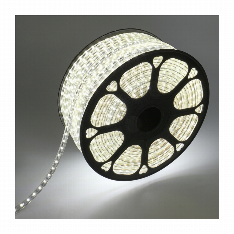 LED лента 220 В, 10х7 мм, IP67, SMD 2835, 60 LED/m, цвет свечения белый, бухта 100 м