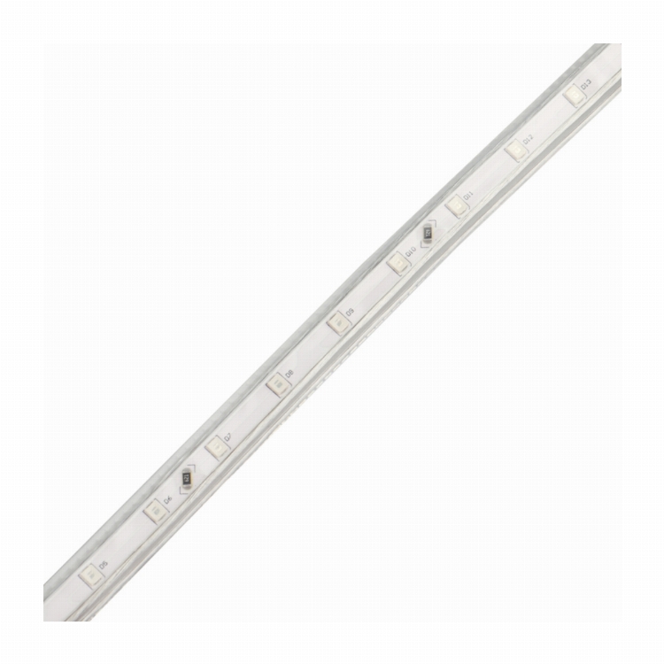 LED лента 220 В, 10х7 мм, IP67, SMD 2835, 60 LED/m, цвет свечения зеленый, бухта 100 м