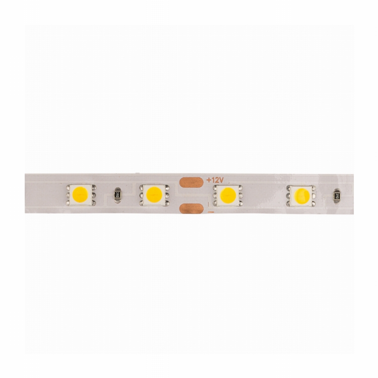 LED лента 5м открытая, 10 мм, IP23, SMD 5050, 60 LED/m, 12 V, цвет свечения теплый белый LAMPER