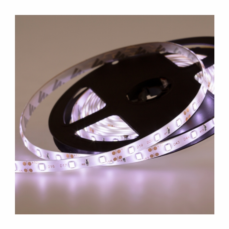 LED лента 5м силикон, 8 мм, IP65, SMD 2835, 60 LED/m, 12 V, цвет свечения белый LAMPER