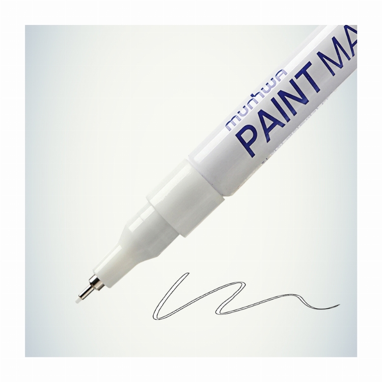 Маркер-краска MunHwa «Extra Fine Paint Marker» 1 мм, белая, нитрооснова 