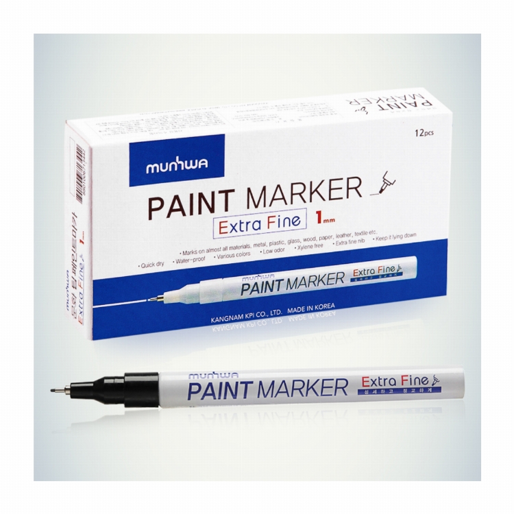 Маркер-краска MunHwa «Extra Fine Paint Marker» 1 мм, черная, нитрооснова