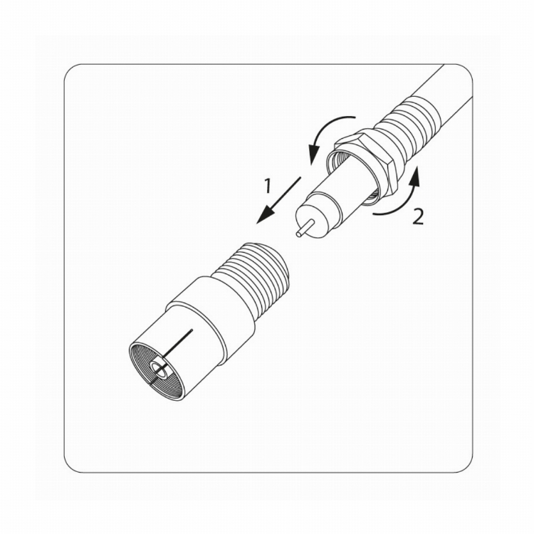 ПЕРЕХОД гн F - гн TV с кольцом (03-084-A1) PROCONNECT