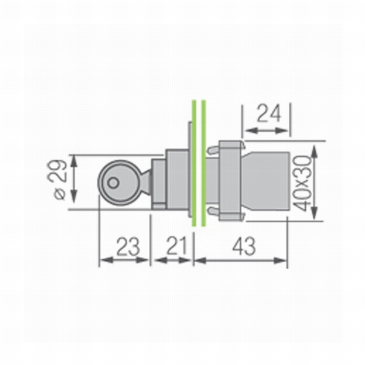 Переключатель BD32 4P с замком NO