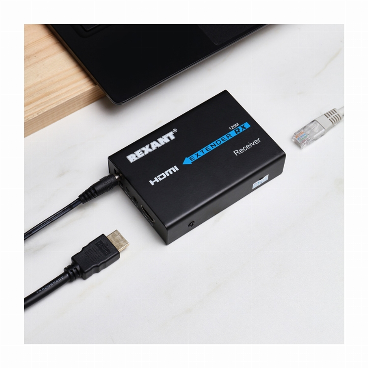 Приёмник сигнала HDMI по витой паре LAN (RJ-45) кат. 5е/6 REXANT