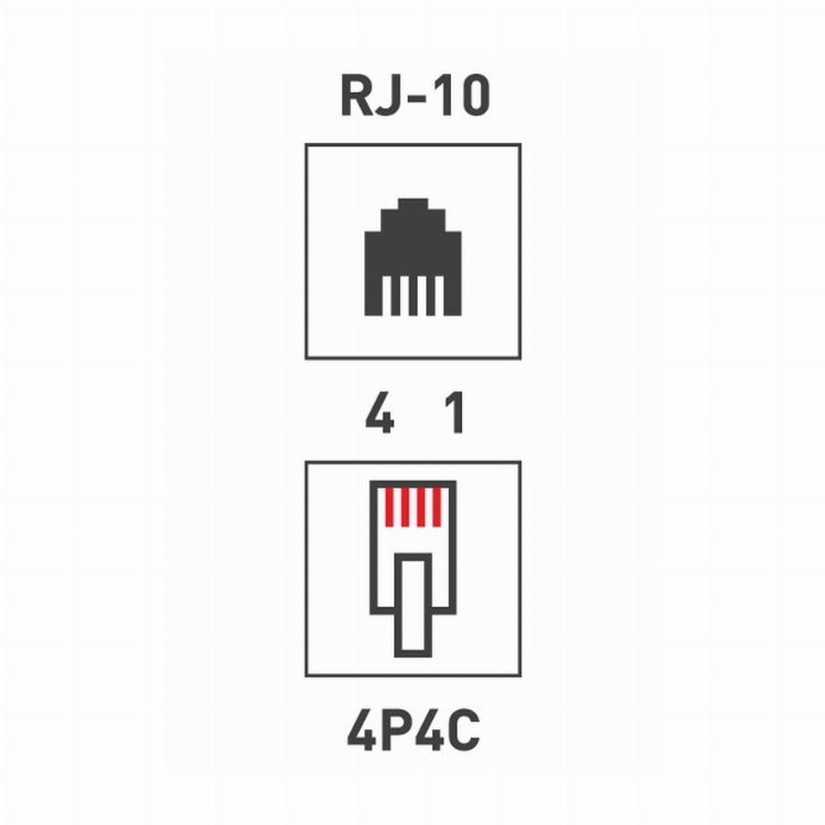 PROconnect Телефонный разъем RJ-9(4P4C)