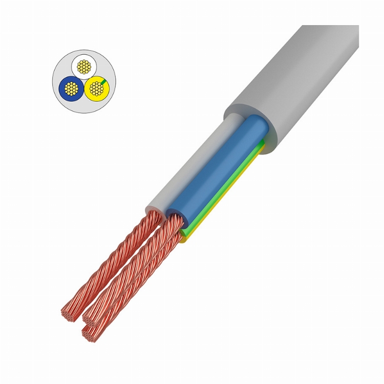 Провод соединительный ПВС 3x1,0 мм², белый, длина 10 метров, ГОСТ 7399-97  REXANT