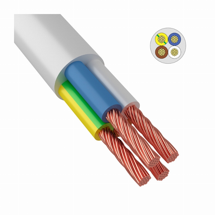 Провод соединительный ПВС 4х2,5 мм² 100 м белый ГОСТ 7399-97