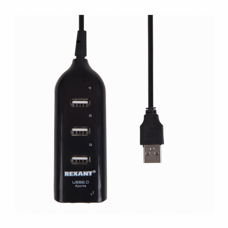 Разветвитель USB 2.0 на 4 порта REXANT