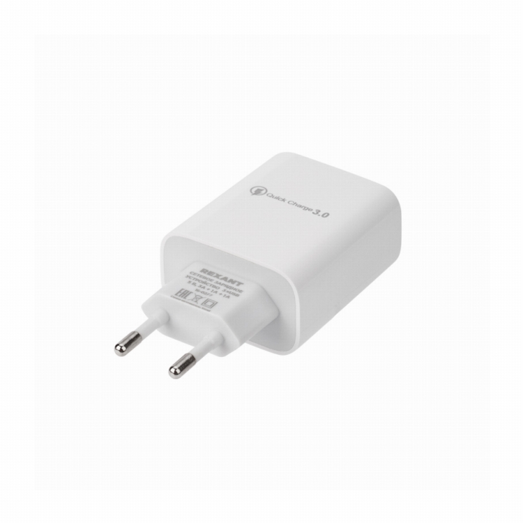 Сетевое зарядное устройство для iPhone/iPad REXANT 3 x USB, 5V, 3 А + 1 А + 1 А, белое