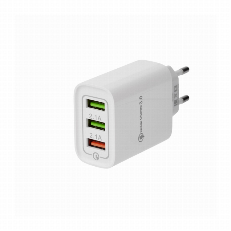 Сетевое зарядное устройство для iPhone/iPad REXANT 3 x USB, 5V, 3 А + 1 А + 1 А, белое