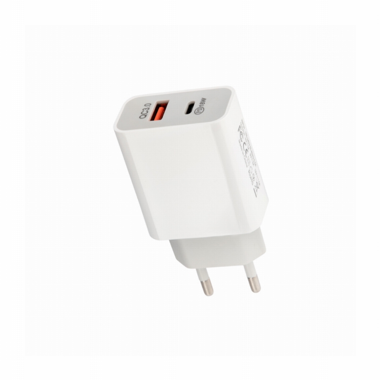 Сетевое зарядное устройство REXANT USB-A+USB-C адаптер, 18W белое