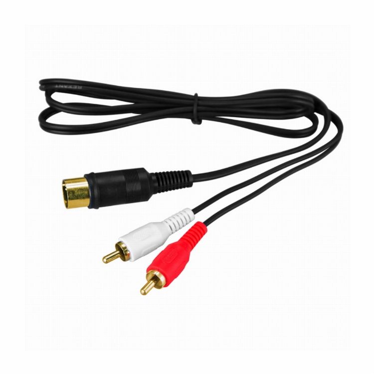 Шнур DIN 5 Pin - 2 RCA, длина 1,5 метра (GOLD) REXANT