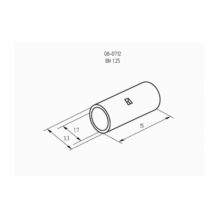 Соединительная гильза L-15 мм 0.5-1.5 мм² (ГМЛ (DIN) 1,5) REXANT