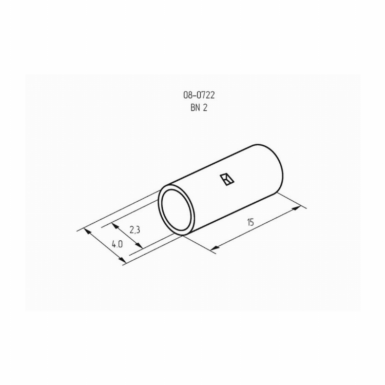 Соединительная гильза L-15 мм 1.5-2.5 мм² (ГМЛ (DIN) 2,5) REXANT