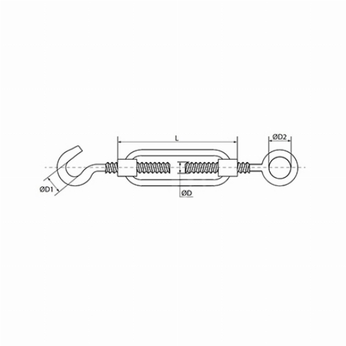 Талреп крюк-кольцо DIN 1480 М5