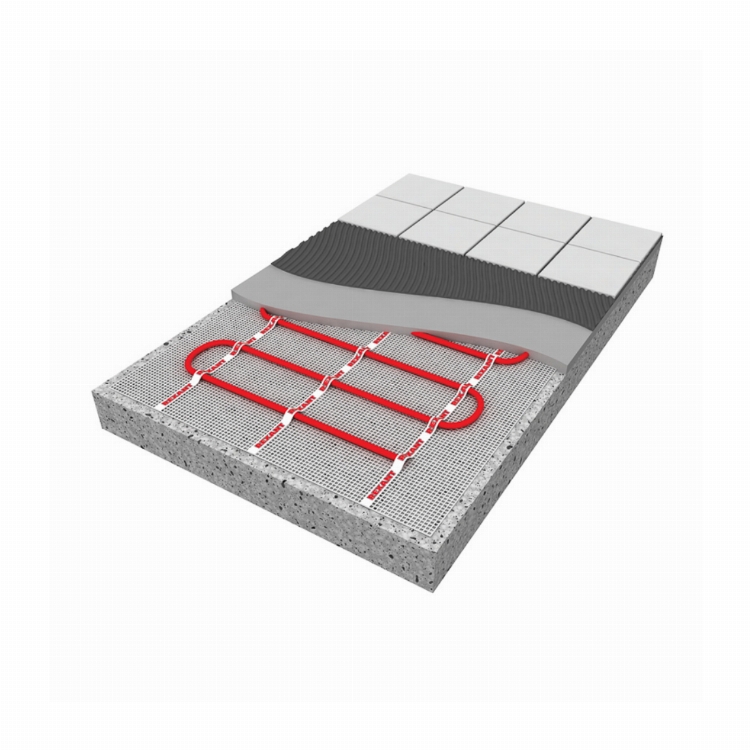 Теплый пол, нагревательный мат REXANT Extra, двухжильный, площадь 6 м², 0.5х12 м, 960 Вт