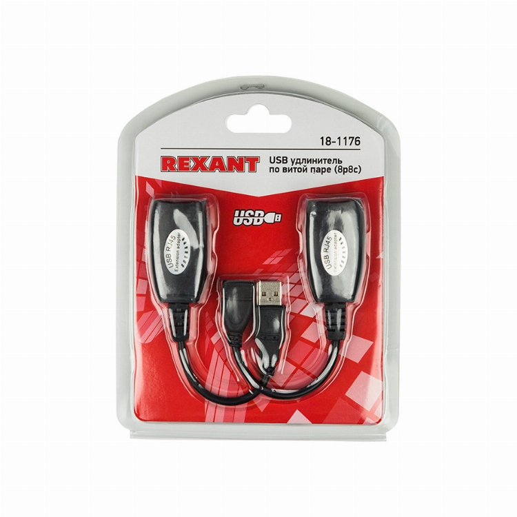 USB удлинитель по витой паре (8p8c) REXANT