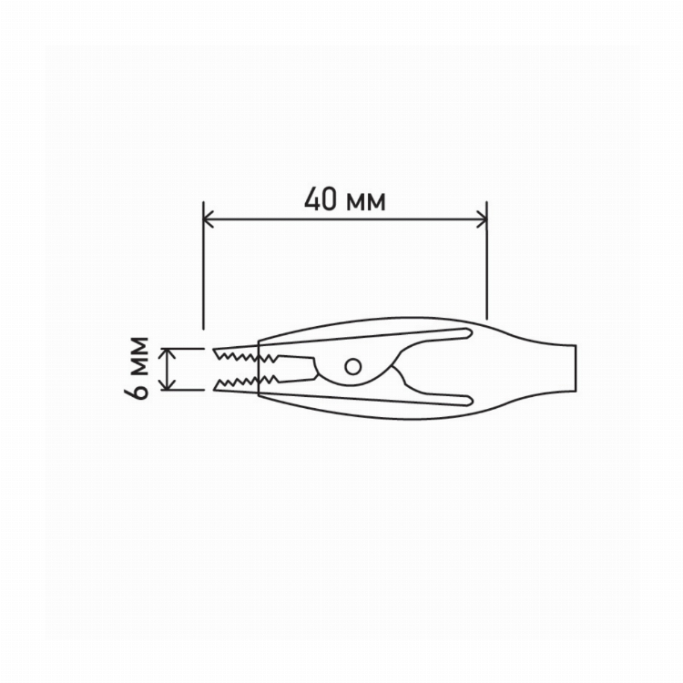 Зажим «крокодил» 5 А 40 мм в изоляторе REXANT